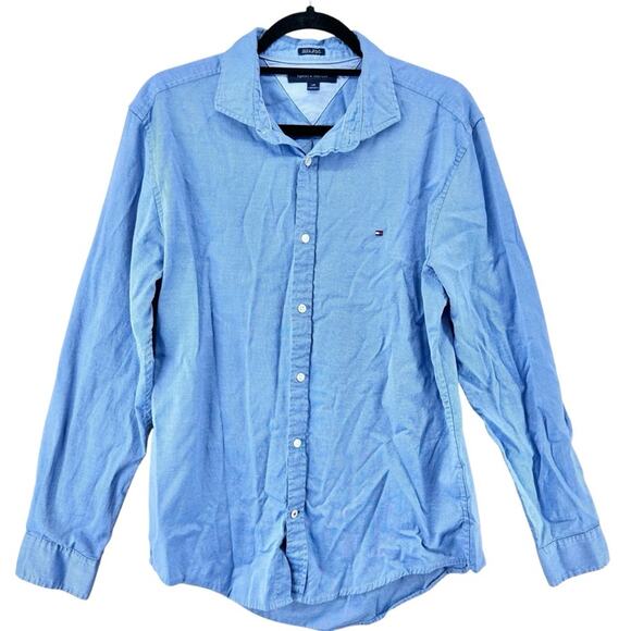 Tommy Hilfiger Other - Tommy Hilfiger Button Up Long Sleeve Shirt 100s 2 Ply Double Retors men’s sz L